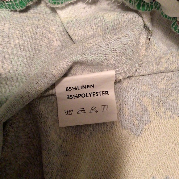 Womens Linen Blend Wide Leg Pants - Picture 4 of 7